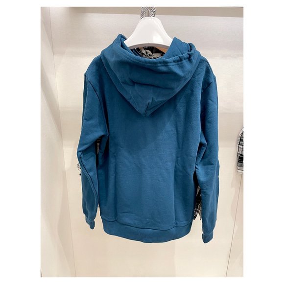 A.P.C. BEAU HOODIE SWEATSHIRT IN TEAL BLUE - Picture 5 of 10